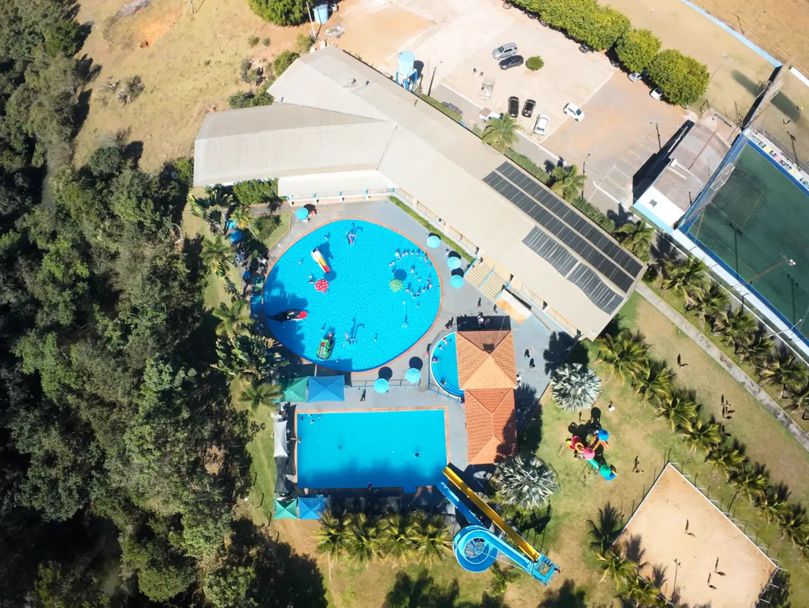 Clube visto de cima